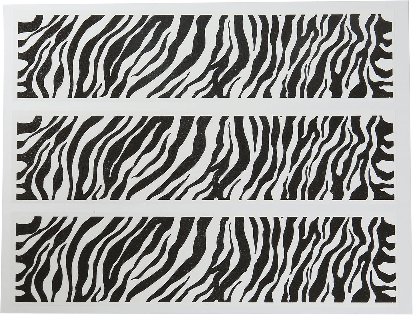 Zebra Print Edible Icing Image Cake Border Strips Decoration Frosting Sheet Strips